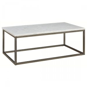 Casana Alana Rectangle Coffee Table With White Marble Top with regard to dimensions 1200 X 1200