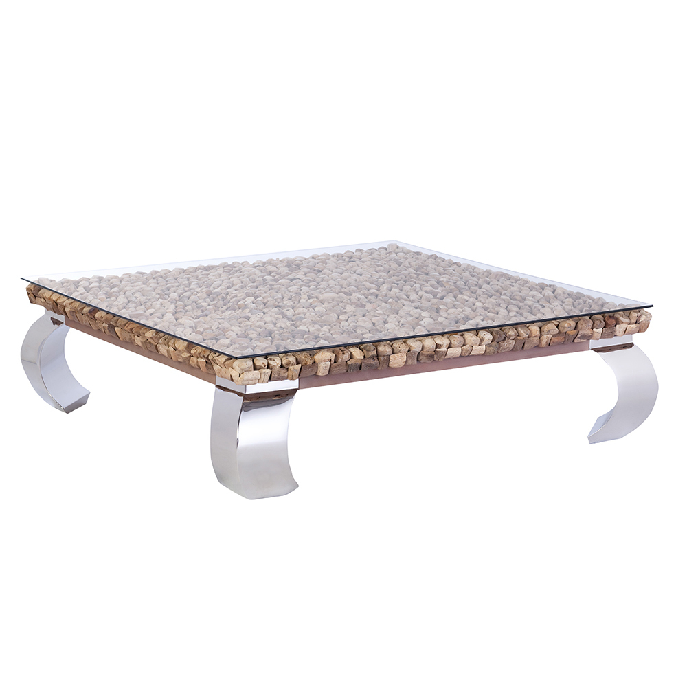 Caspian Terni Large Square Reclaimed Wood Coffee Table Occasional within sizing 1000 X 1000