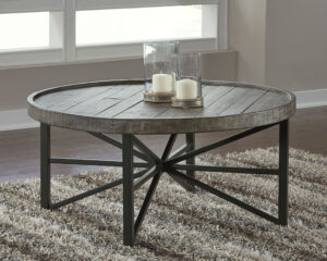 Cazentine Grayish Brownblack Round Cocktail Table for proportions 2614 X 2091