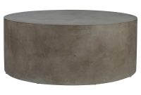 Cecil Modern Round Grey Concrete Outdoor Coffee Table Kathy Kuo Home intended for proportions 1000 X 1000
