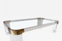 Charles Hollis Jones Large Charles Hollis Jones Waterfall Coffee Table In Brass Lucite with size 1400 X 1400