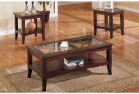 Charlton Home Holte Wooden 3 Piece Coffee Table Set With Glass Top intended for proportions 1000 X 1000