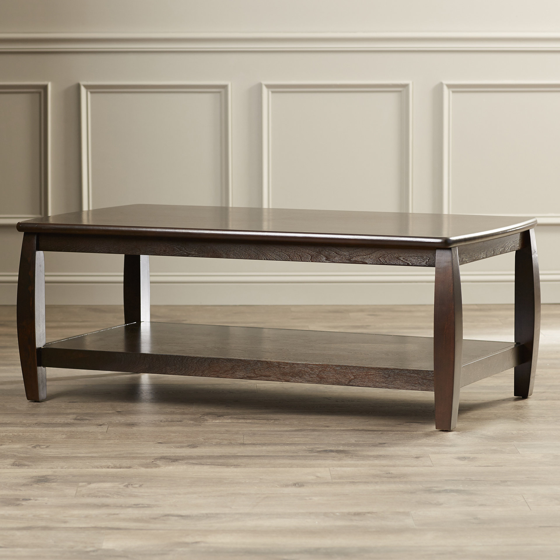 Charlton Home Leroy Coffee Table In Cappucino Reviews Wayfair intended for dimensions 1920 X 1920