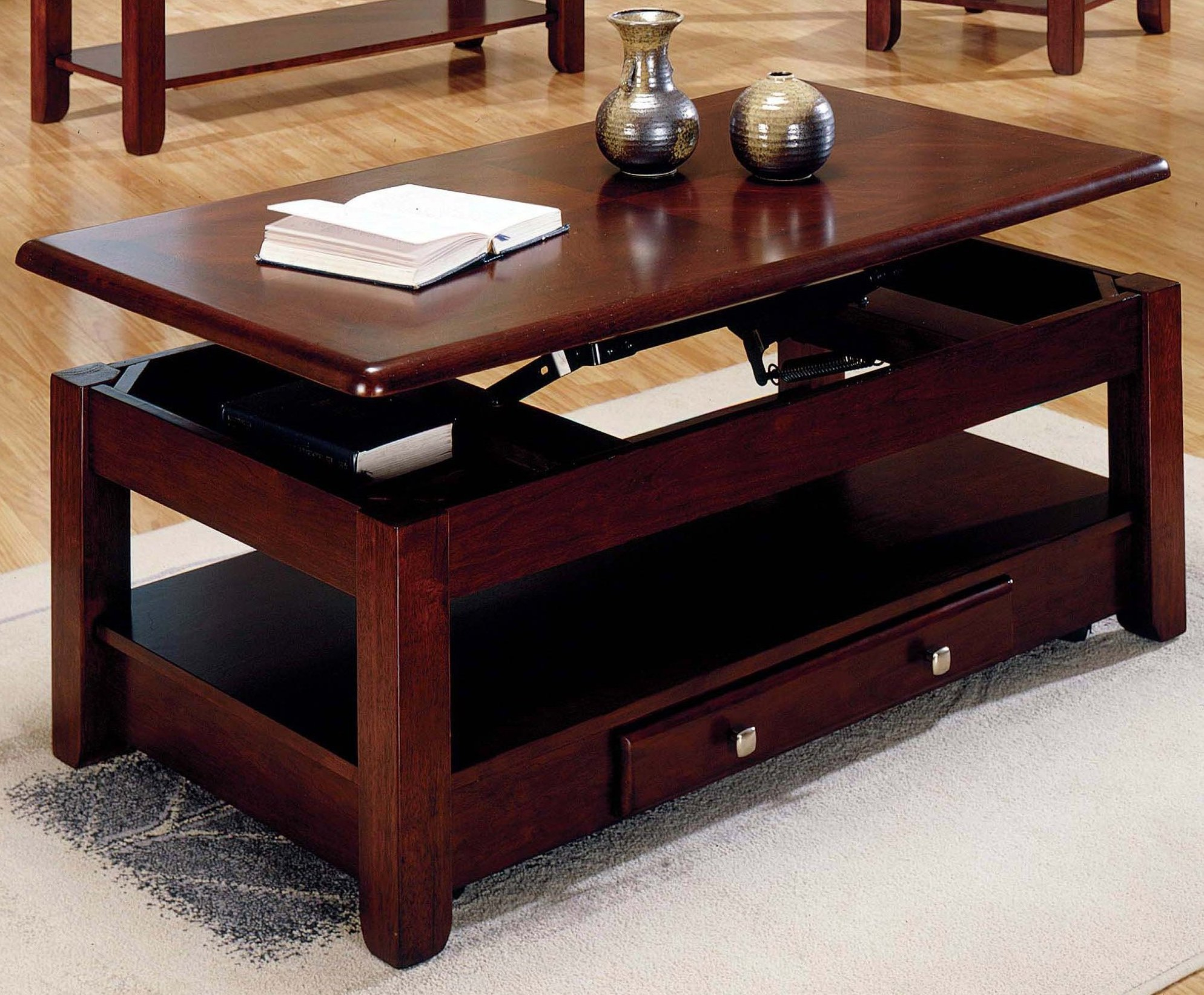 Cherry Wood Coffee Table With Lift Top in proportions 1988 X 1643