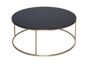 Circular Coffee Table Kensal Black With Brass Base Collection with sizing 2404 X 1803