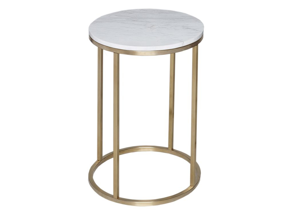 Circular Side Table Kensal Marble With Brass Base within dimensions 1024 X 768