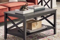 Closetmaid X Frame Two Tier Coffee Table With Tray Top Wayfair within dimensions 2940 X 2922