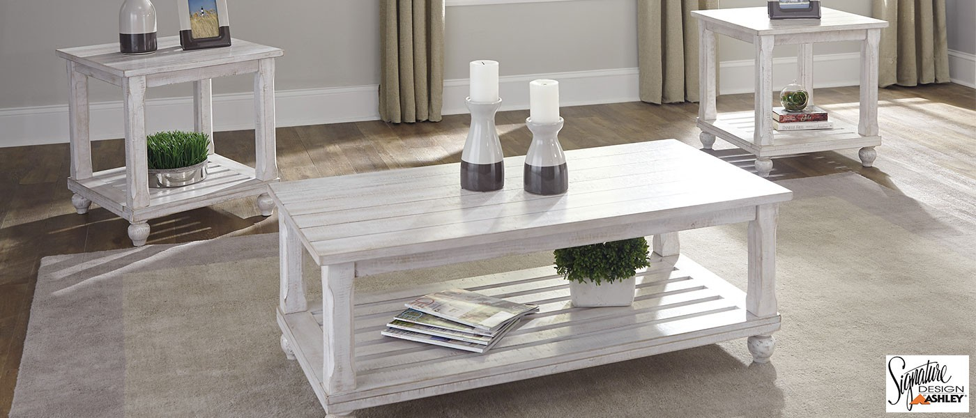 Cloudburst White 3 Piece Table Set Brandon Surplus Furniture within sizing 1400 X 600