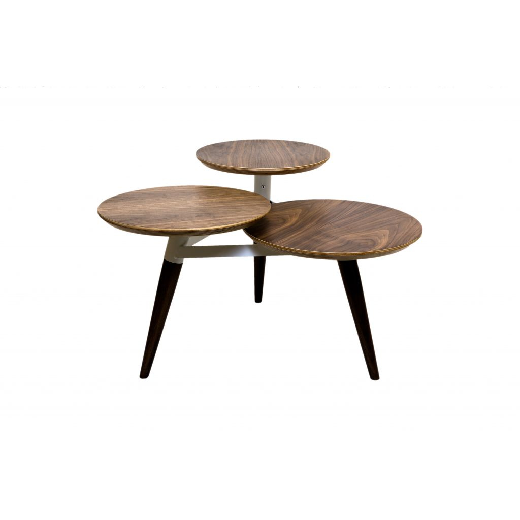 Clover Wooden Table With Three Round Trays Quality inside sizing 1024 X 1024