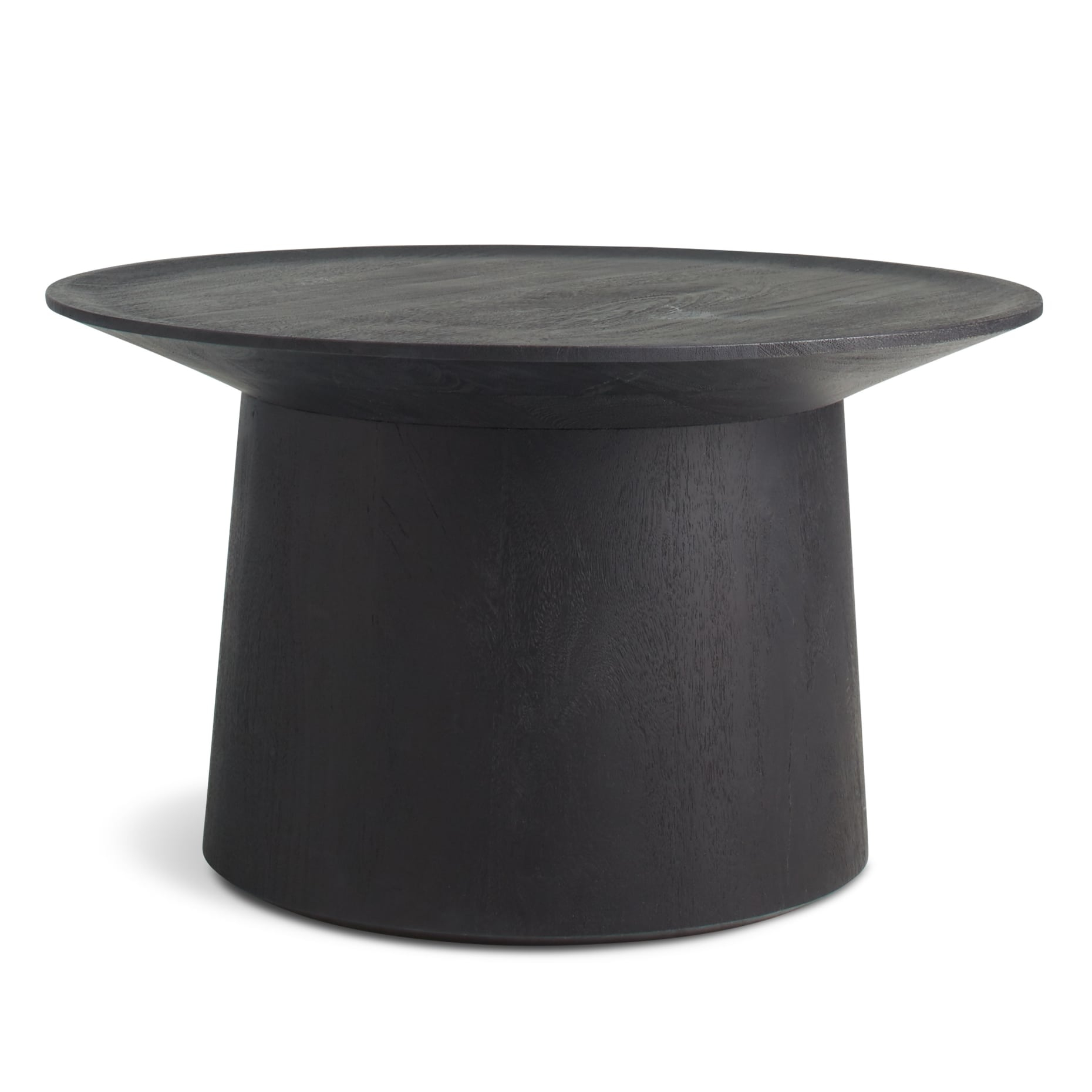 Black Solid Wood Coffee Table • Display Cabinet