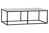 Coen Industrial Black Metal Outline White Stone Coffee Table intended for proportions 1000 X 1000
