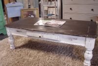 Coffee Table Distressed Off White End Doordesignwow within proportions 1600 X 1200