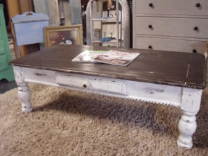 Coffee Table Distressed Off White End Doordesignwow within proportions 1600 X 1200