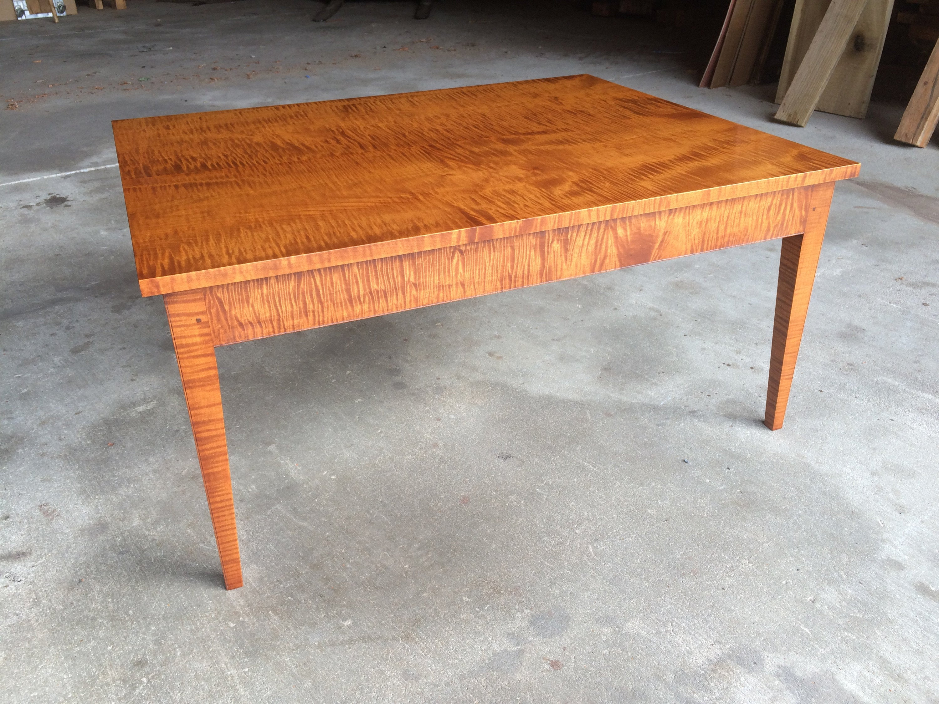 Coffee Table In Tiger Maple Mortise And Tenon Joinery Also Etsy within dimensions 3000 X 2250