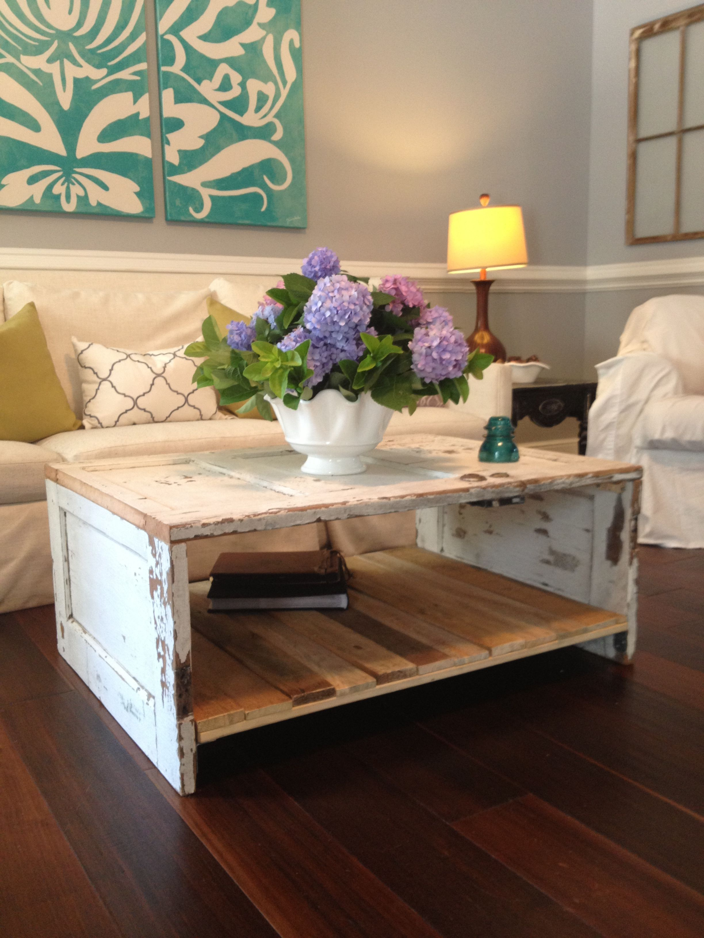 Coffee Table Made From An Old Door Home Sweet Home Diy Coffee with regard to measurements 2448 X 3264