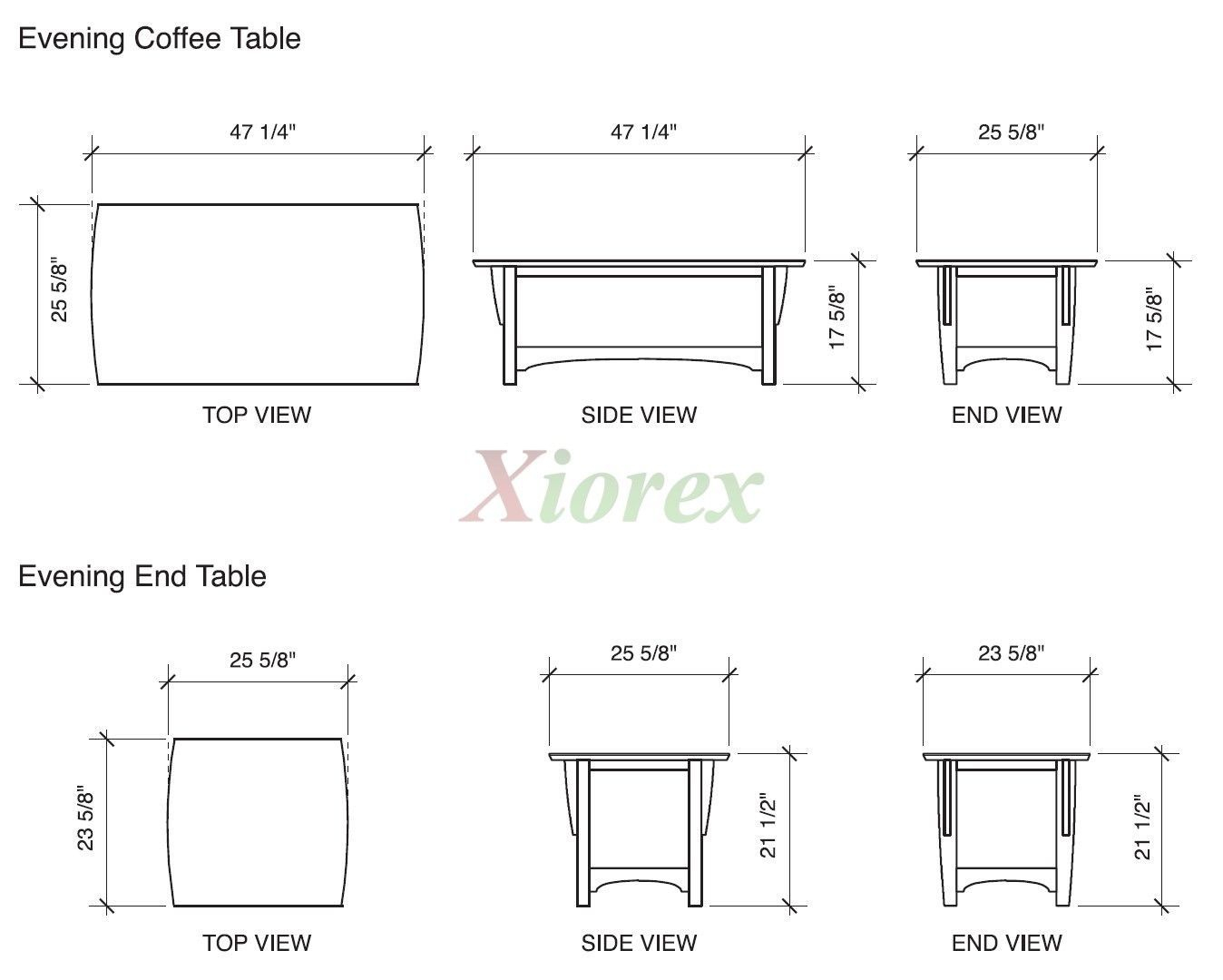 Coffee Table Measurements • Display