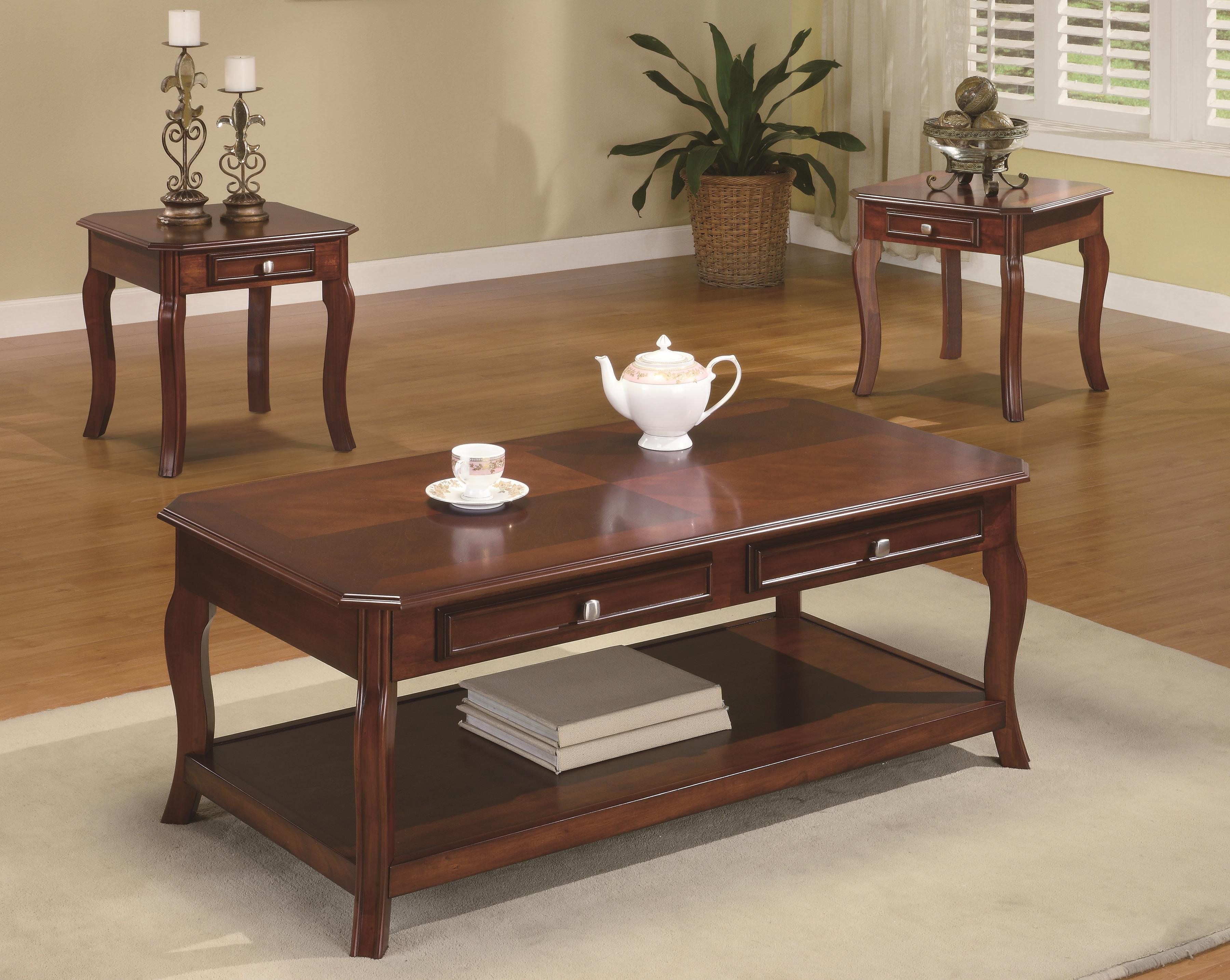 Coffee Tables Table Set With Storage Drawers Co 701508 throughout sizing 3600 X 2869