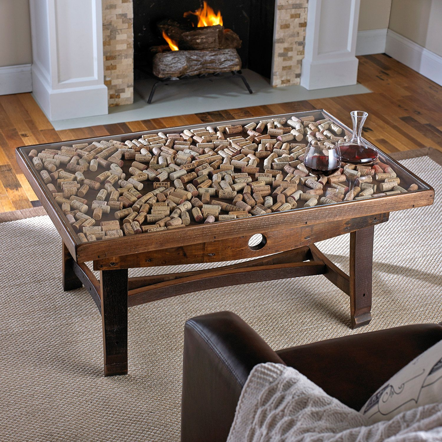 Collectors Display Top Coffee Table With Barrel Stave Legs throughout sizing 1500 X 1500