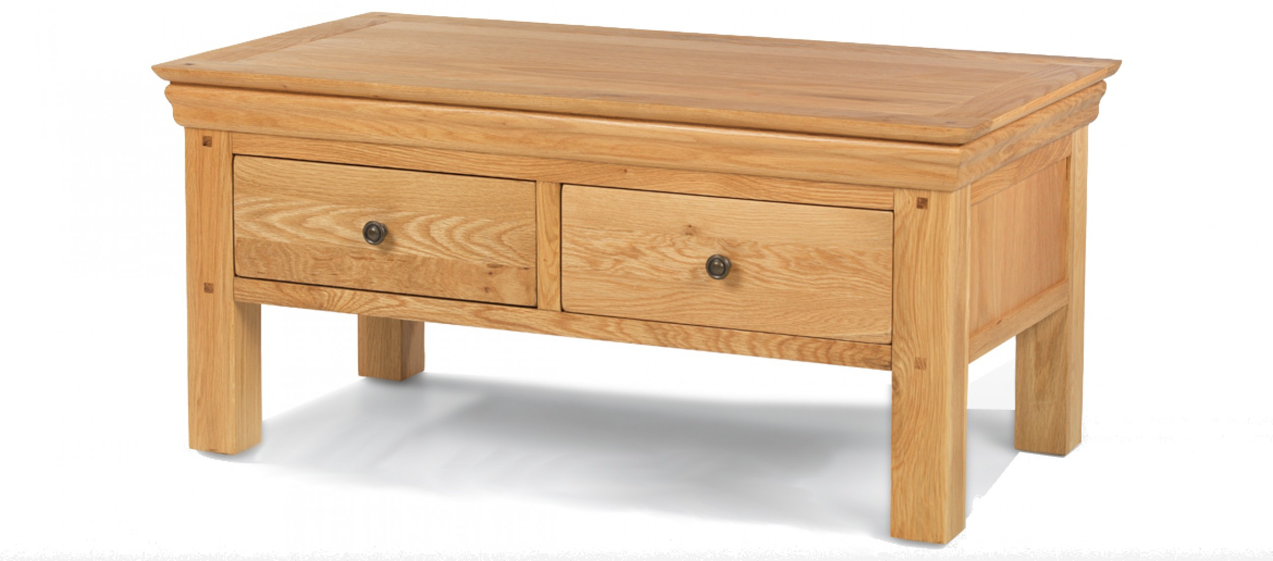 Constance Oak 4 Drawer Coffee Table Quercus Living intended for proportions 2500 X 1103