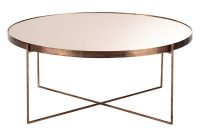 Copper Plated Metal Mirror Round Coffee Table Comte Maisons Du Monde intended for size 1000 X 996