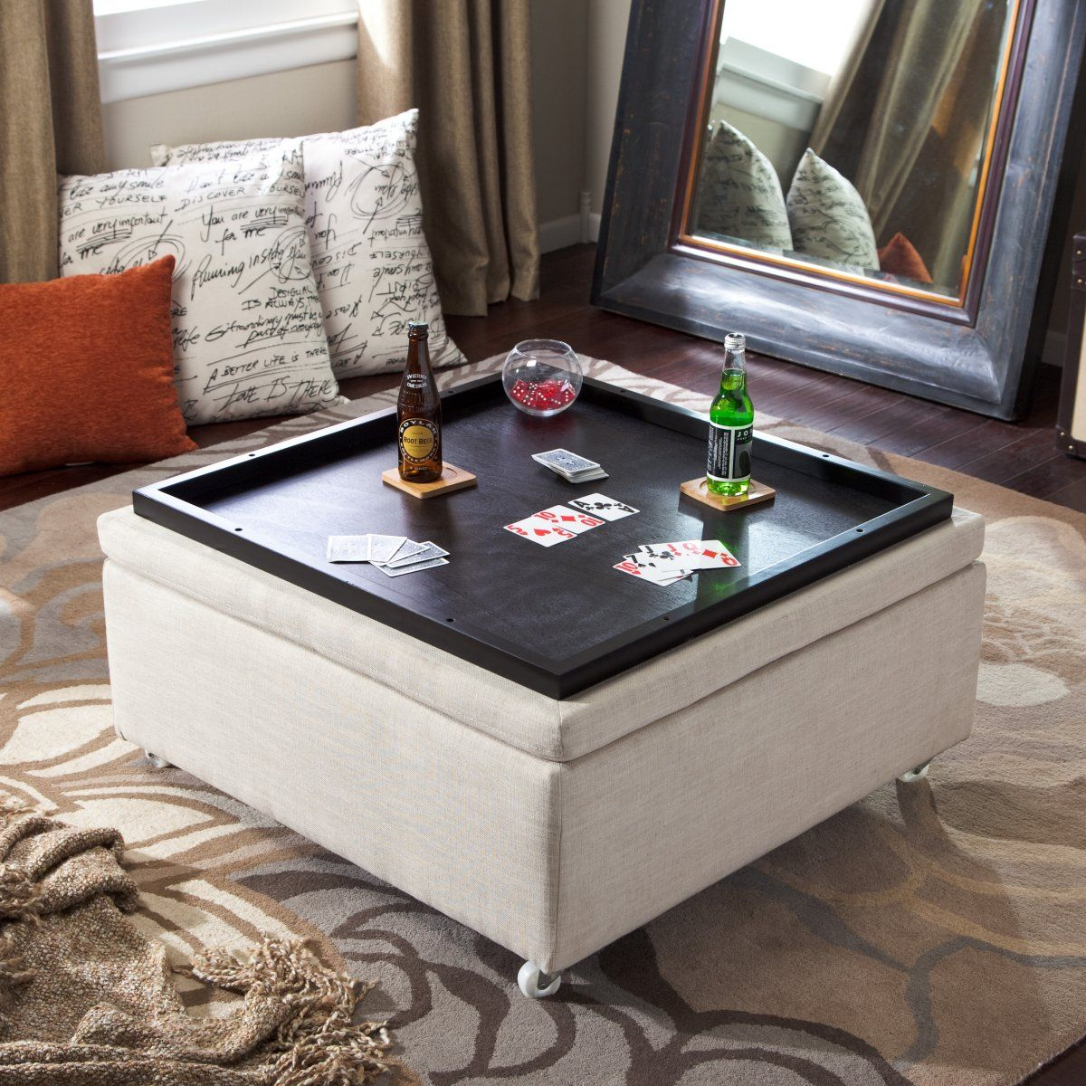 Corbett Linen Coffee Table Storage Ottoman Storage Ottomans At inside dimensions 1200 X 1200