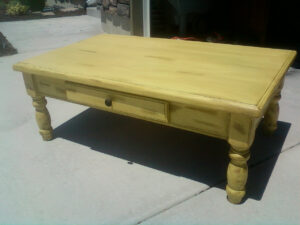 Cozy Cottage Treasures Mustard Yellow Coffee Table in sizing 1280 X 960