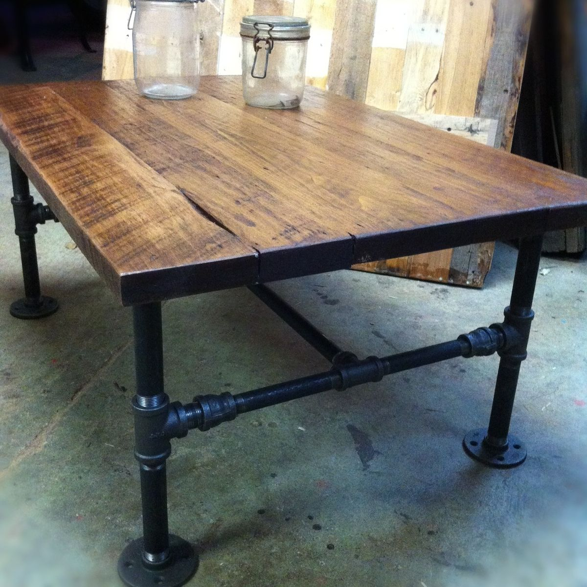 Custom Made Industrial Cast Iron Pipe Coffee Table Js Reclaimed with size 1200 X 1200