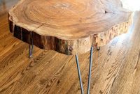 Custom Made Natural Live Edge Round Slab Side Table Coffee Table with measurements 1291 X 1200