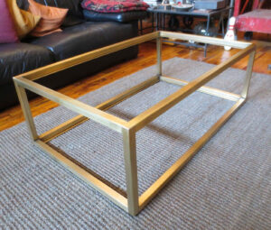 Custom Metal Modern Coffee Table Base Andrew Stansell Design in proportions 1410 X 1200