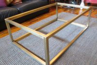 Custom Metal Modern Coffee Table Base Andrew Stansell Design throughout proportions 1410 X 1200