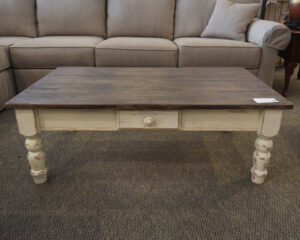 Custom Two Toned Coffee Table New England Home Furniture Consignment pertaining to proportions 1024 X 819