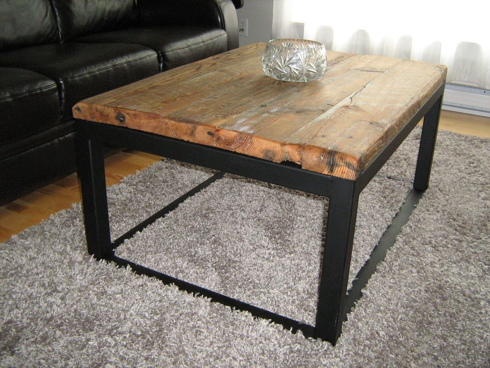 Custom Wood And Iron Coffee Table Baywood Custom Furniture regarding proportions 1600 X 1200