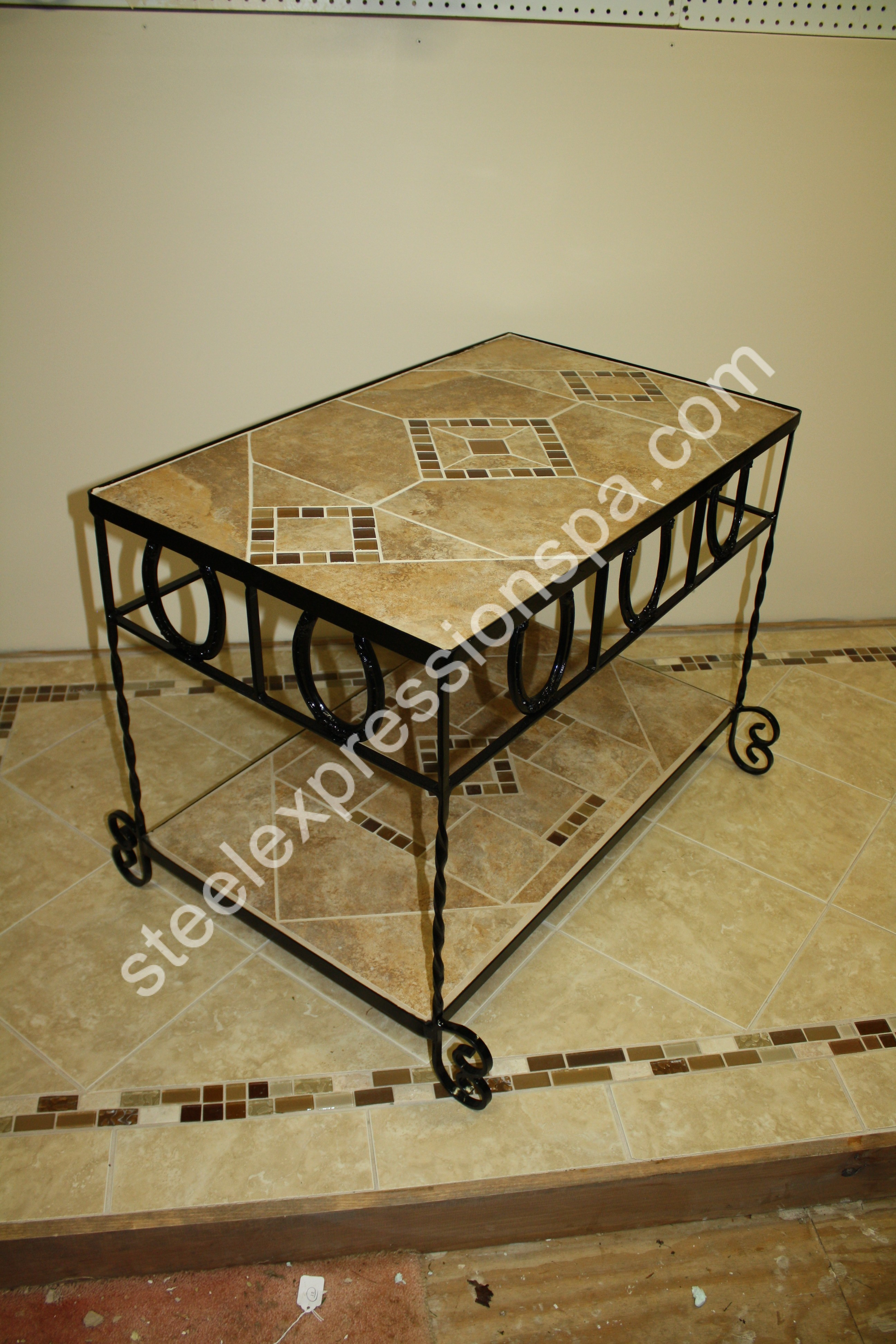 Custom Wrought Iron Coffee Tables Steel Expressions Lancaster pertaining to proportions 2592 X 3888