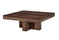 Dallas Midnight 46 Solid Wood Square Pedestal Rustic Coffee Table for measurements 1200 X 1200