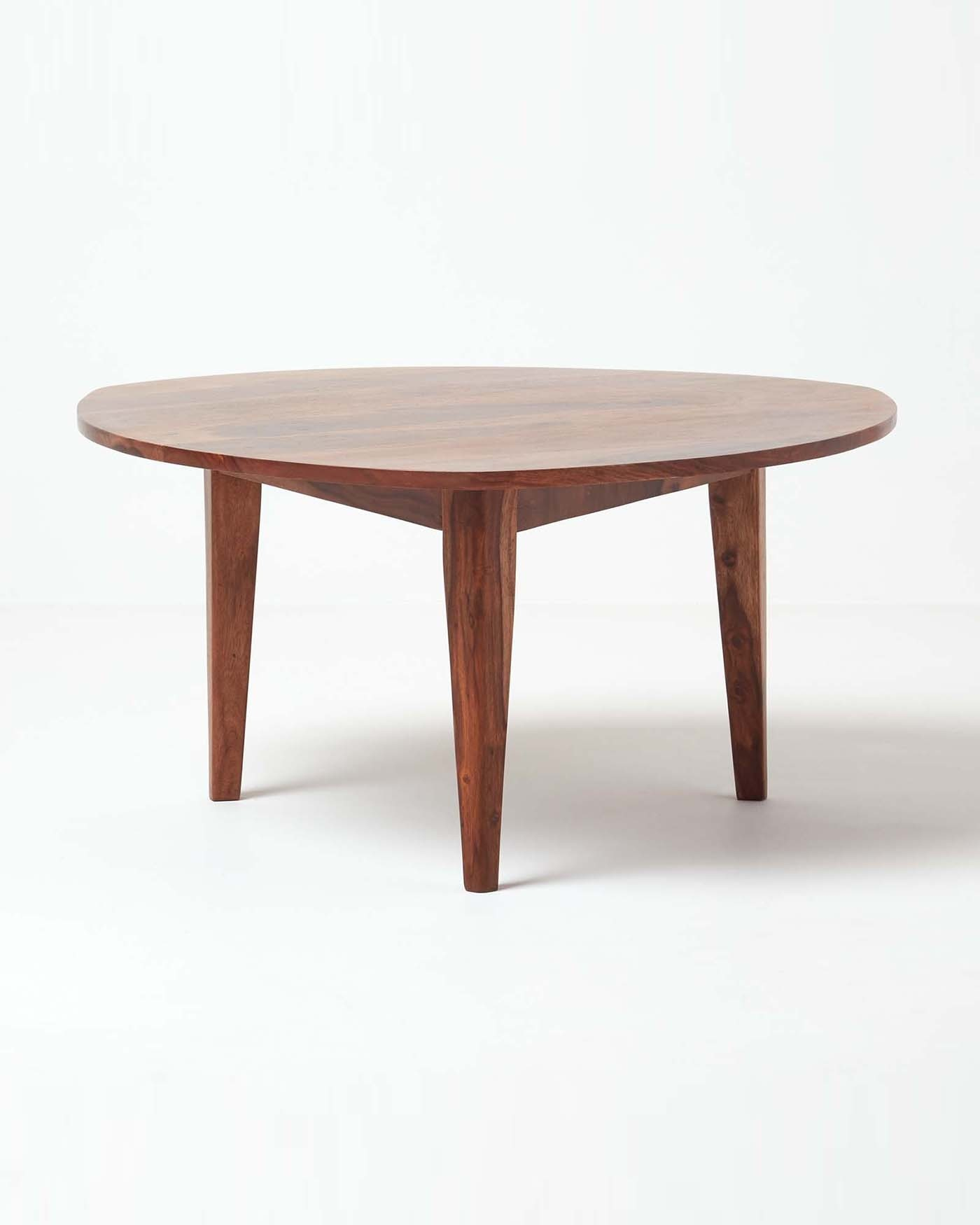 Dark Wood Triangular Coffee Table Retro Design 100 Solid Wood for size 1400 X 1750