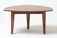 Dark Wood Triangular Coffee Table Retro Design 100 Solid Wood pertaining to size 1400 X 1750