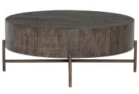 David Modern Copper Metal Leg Distressed Grey Round Hardwood intended for proportions 1000 X 1000