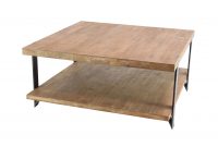Decmode Industrial 40 Inch Square Black Metal Natural Wood Coffee intended for dimensions 4256 X 3174
