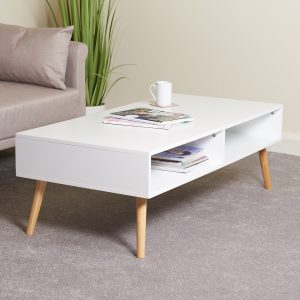 Details About Hartleys Large White Rectangular Low Coffee Table Living Room Furniture Storage with regard to sizing 1600 X 1600