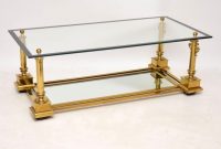 Details About Maison Charles Coffee Table In Brass Glass Made In France Vintage 1950s inside dimensions 1196 X 1198