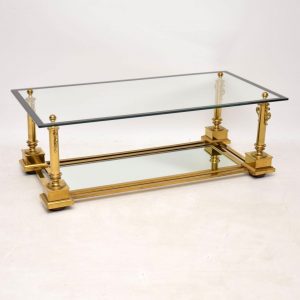 Details About Maison Charles Coffee Table In Brass Glass Made In France Vintage 1950s inside dimensions 1196 X 1198