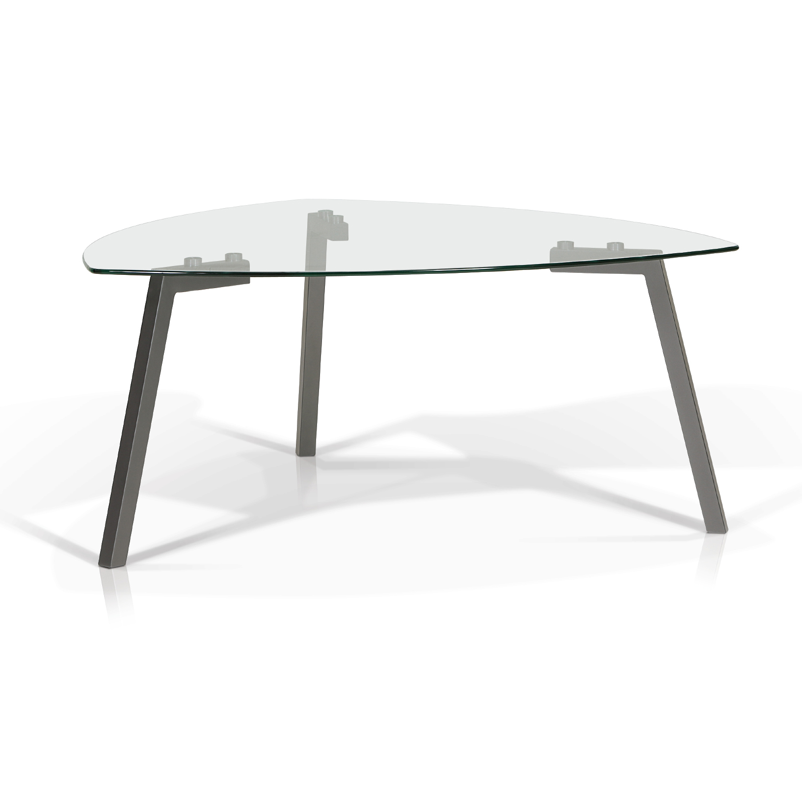 Dining Accent Tables Triangular Glass Top Coffee Table throughout size 1634 X 1634