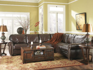 Distressed Leather Sectional Homesfeed with regard to measurements 2046 X 1535