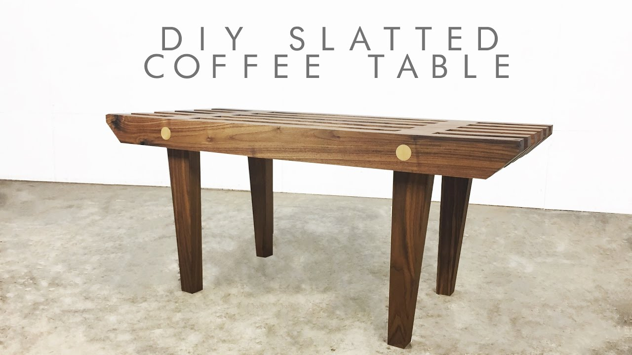 Diy Mid Century Modern Slatted Coffee Table Modern Builds Ep 49 intended for proportions 1280 X 720