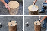 Diy Tree Stump Side Table Pniak Boomstam Diy Meubels Maken pertaining to size 2425 X 1625