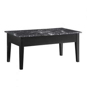 Dorel Living Faux Marble Lift Top Coffee Table Black in sizing 1999 X 2000