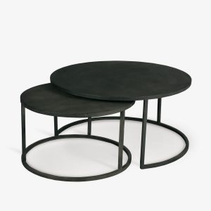 Double Stack Coffee Table Circular Nesting Iron Tables Th2studio with regard to proportions 1200 X 1200