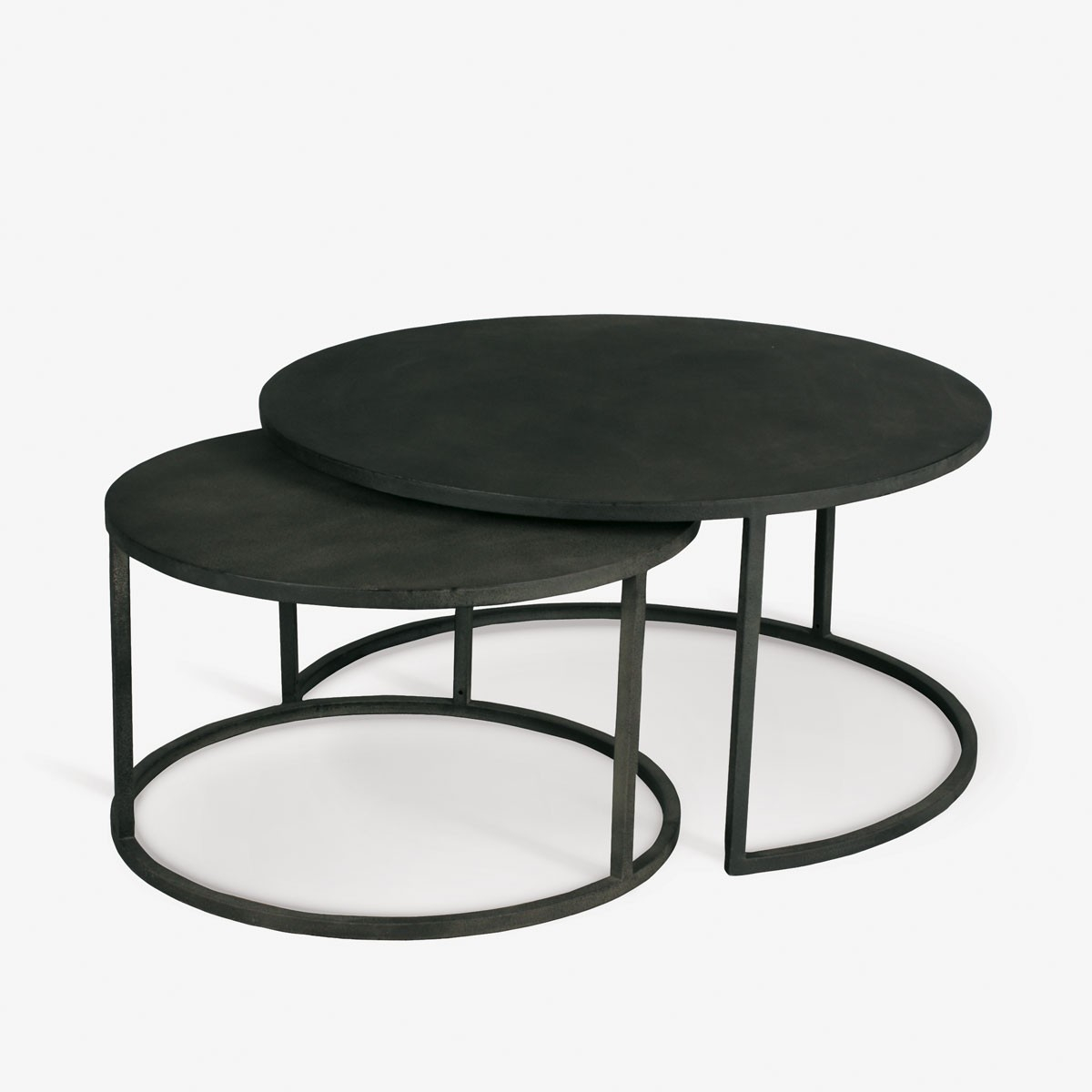 Double Stack Coffee Table Circular Nesting Iron Tables Th2studio with sizing 1200 X 1200