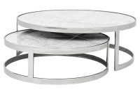 Eichholtz Orlando Modern Silver White Stone 2 Piece Round Coffee intended for size 1000 X 1000