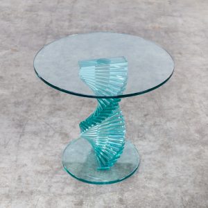 Elegant Ravello Spiral Glass Design Side Table Barbmama throughout sizing 1538 X 1538